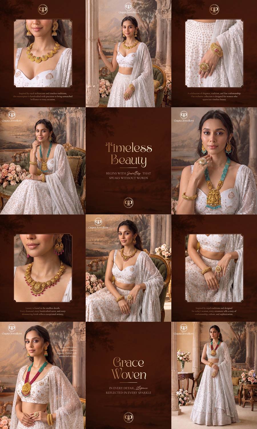 Gupta Jewellers social media grid by TBW