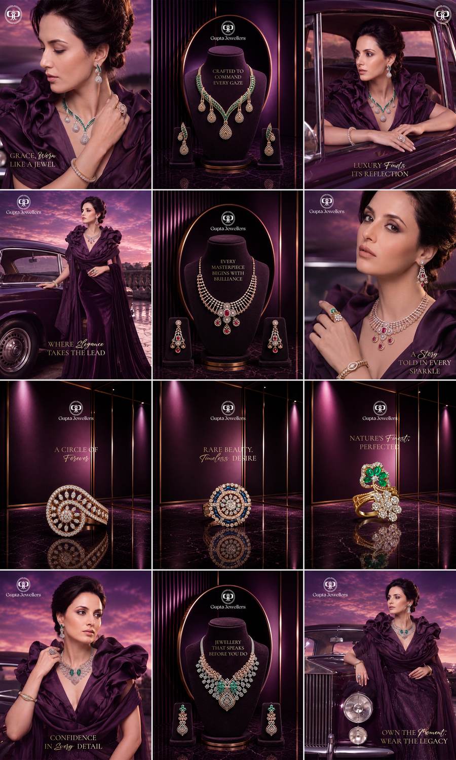 Gupta Jewellers social media grid by TBW