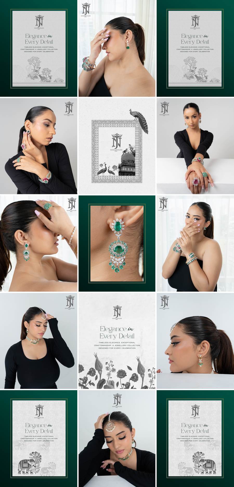 Nanak Jewellers social media grid by TBW