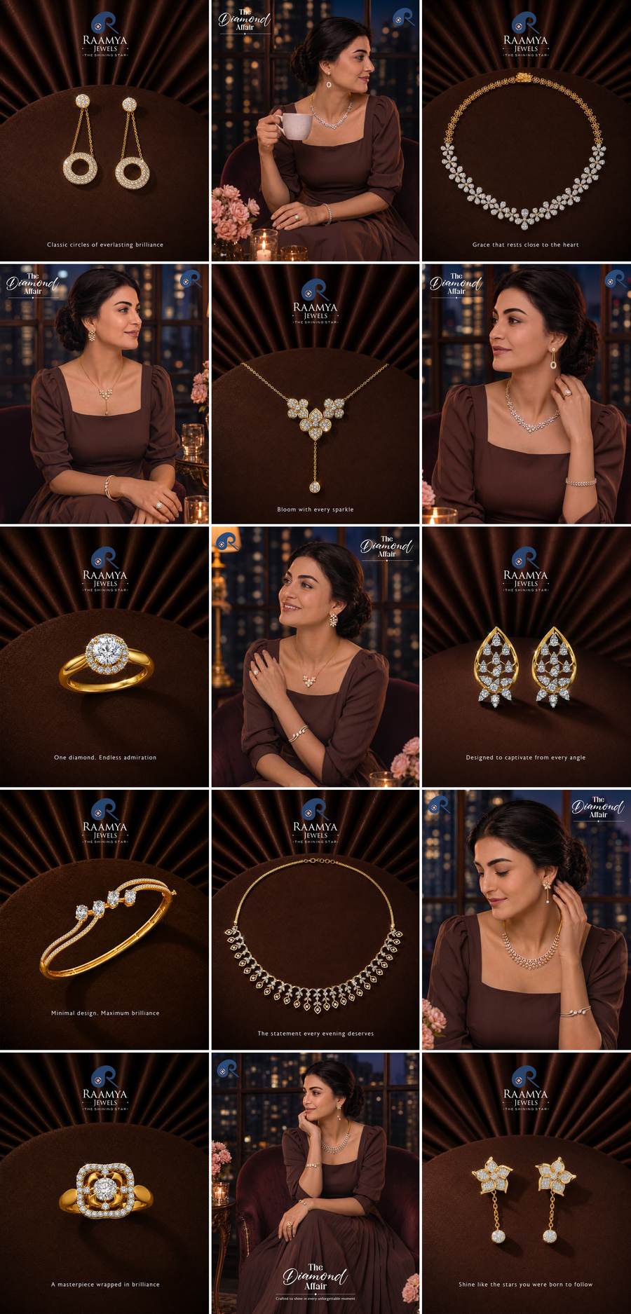 Raamya Jewels social media grid by TBW