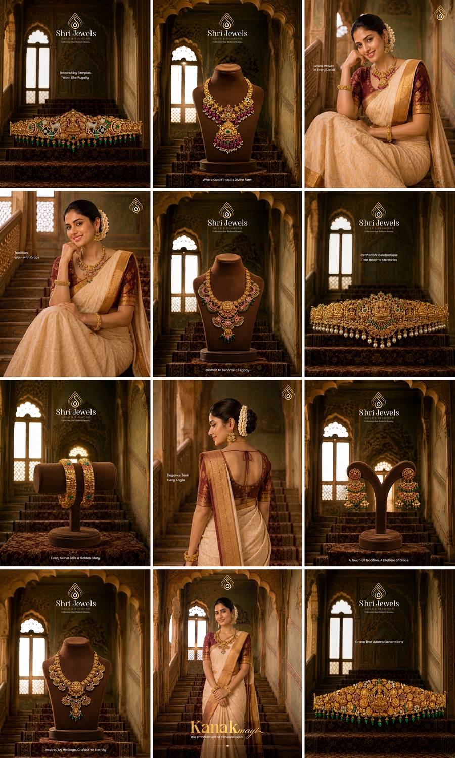 Shri Jewels social media grid by TBW