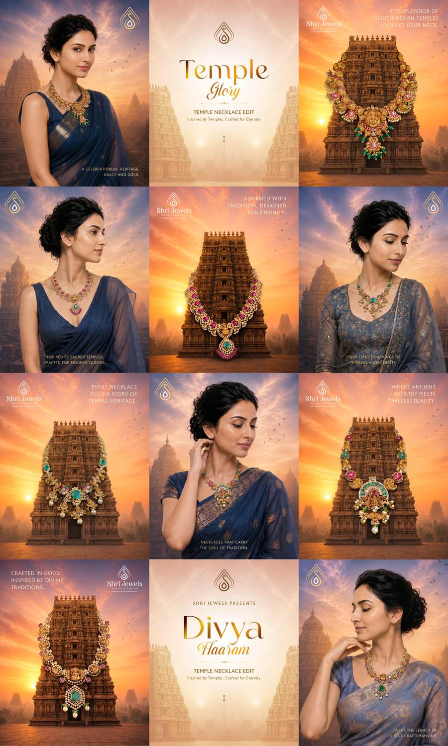 Shri Jewels social media grid by TBW