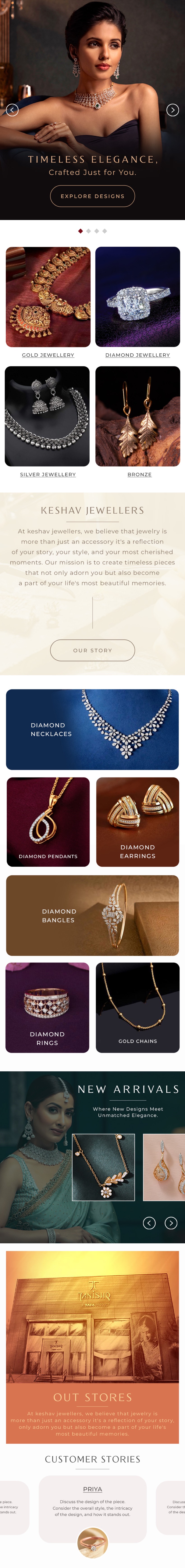 Keshav Jewellers website by TBW